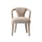 Manhattan Comfort 7-Piece Hathaway 59.05 Round Dining Set in Natural with 6 Flor Dining Chairs in Grey 6-DT05DC088AR-NAGD - alternate 9